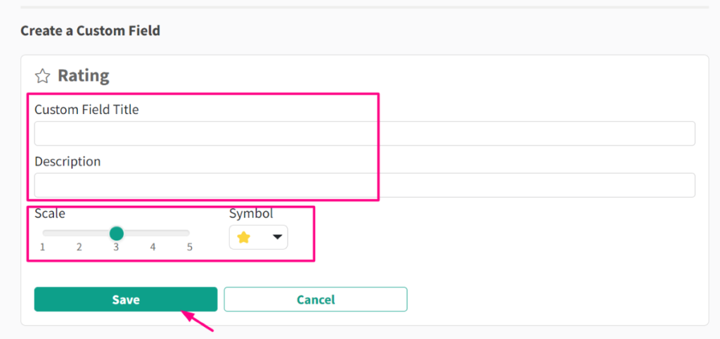 rating custom field