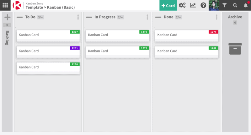 Kanban Zone Template - Basic Board