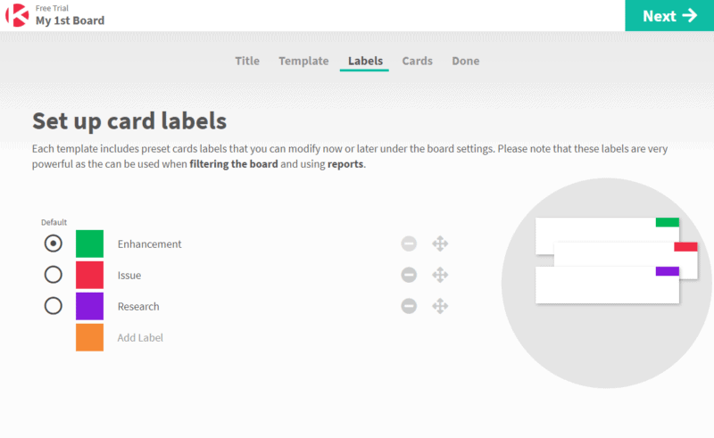 Kanban Zone - First Time User - Labels