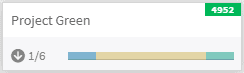 project card with linked card progress - kanban zone