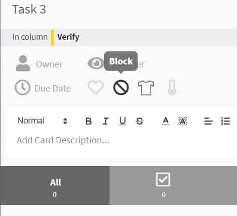 KZ Block Icon on Kanban Cards