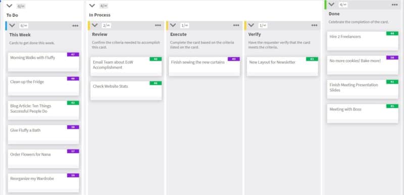 personal kanban board