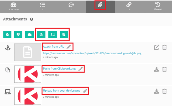 Kanban Zone release notes - rename attachments