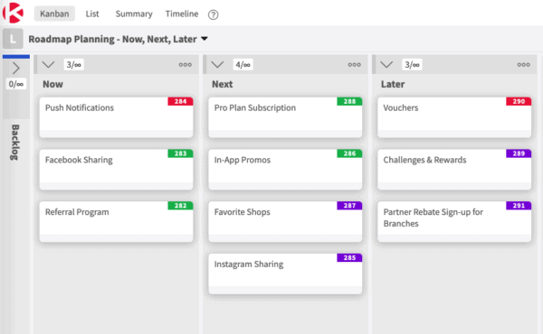 roadmap planning now next later