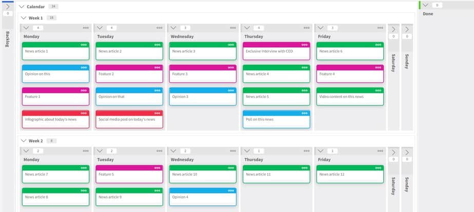 editorial calendar board template