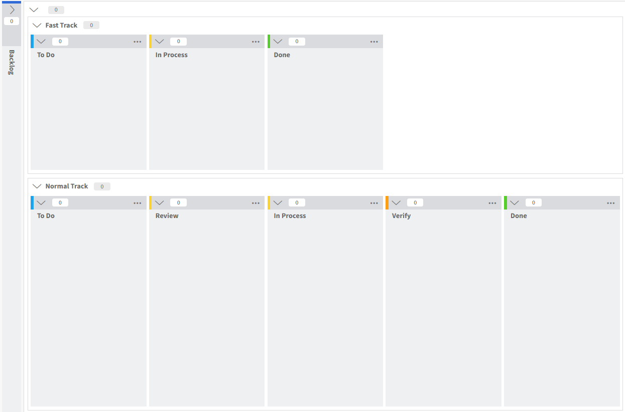 Kanban Zone Template - 2 Track board