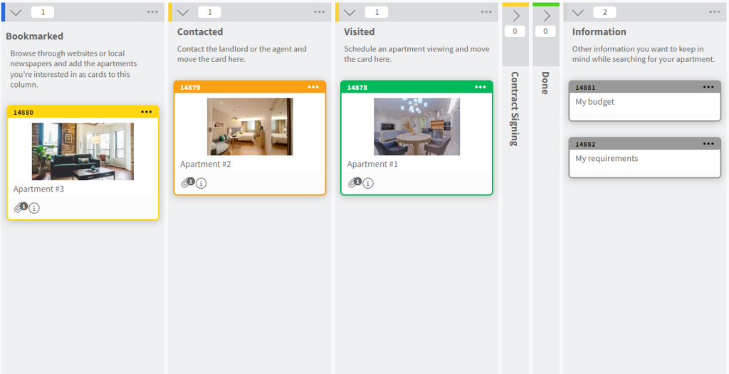 apartment hunting template