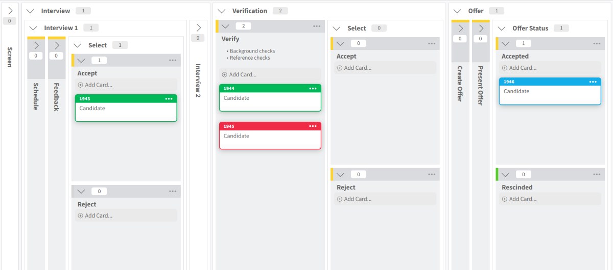 hiring process board template