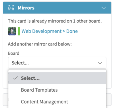 How to Mirror Cards on Kanban Zone