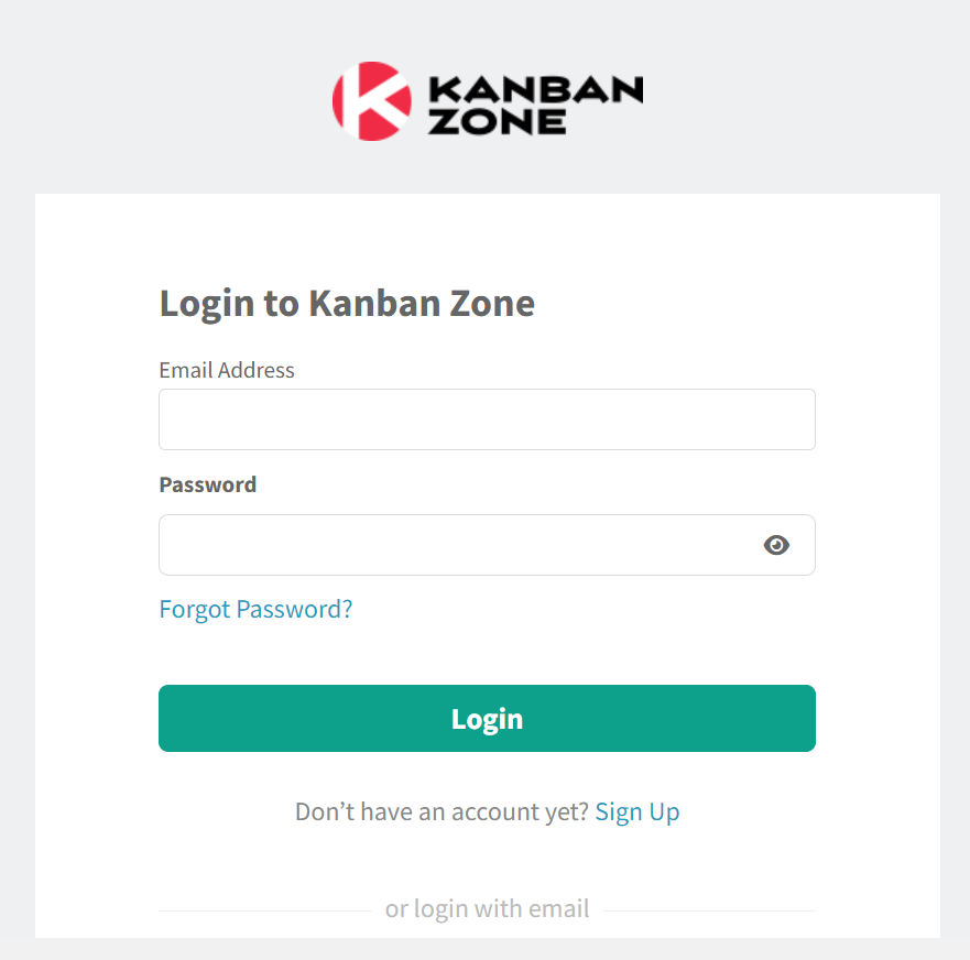 Logging In and Out - Kanban Zone - Knowledge Base