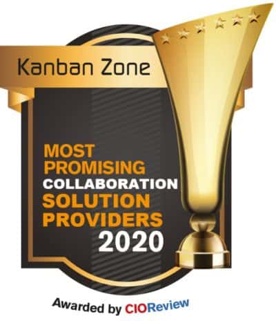 cio review award for Kanban Zone as Most Promising Collaboration Solution Provider 2020