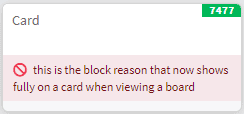kanban zone realease notes - block card reason