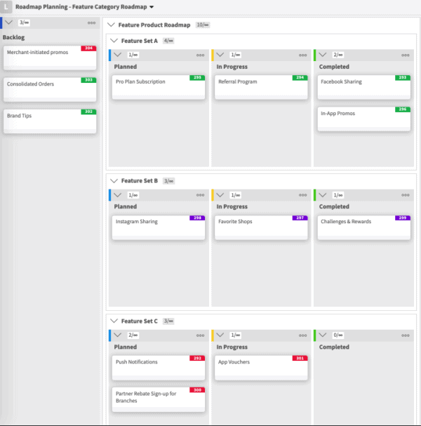 roadmap plan feature category