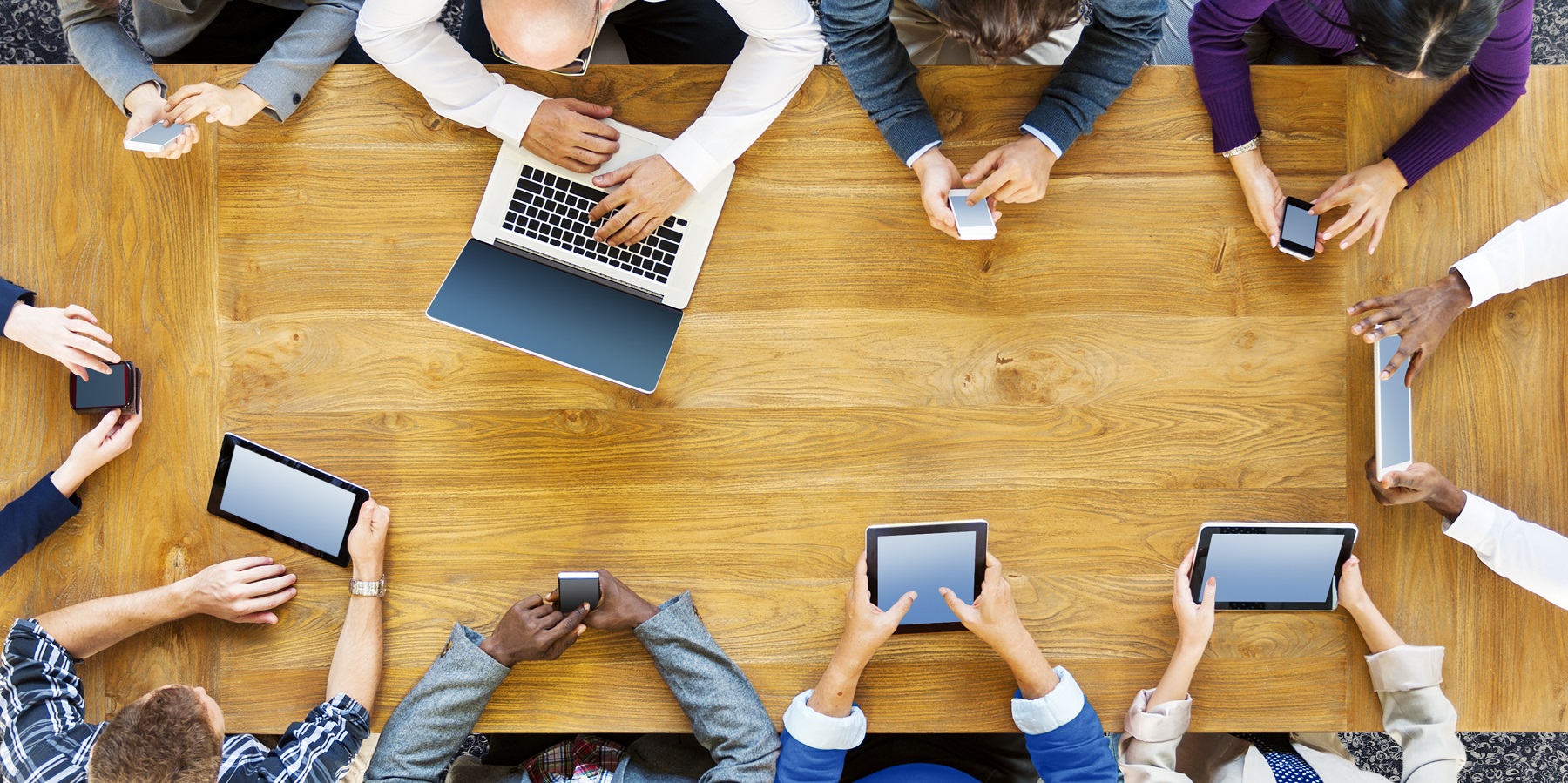 Group of Business People Using Digital Devices Concept