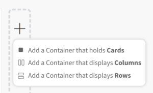 Trello migration - add container in board designer