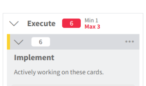 WIP limit reached in Kanban Zone